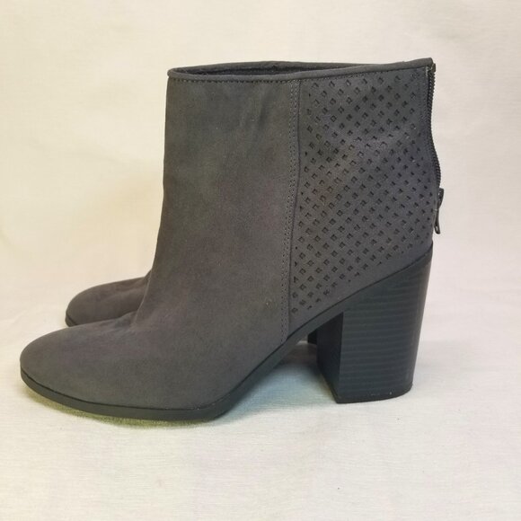 American Eagle Gray Womens 8 Block 3" Heel Ankle Boots - Picture 1 of 12